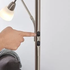 Lampadaire Indirect Jost Nickel Avec Liseuse -Déco Lumière Soldes 9621314 6