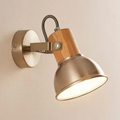 Spot Pour Mur Et Plafond Dennis Avec Détail Bois