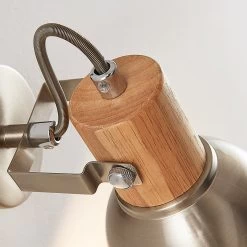 Spot Pour Mur Et Plafond Dennis Avec Détail Bois -Déco Lumière Soldes 9621816 7