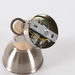 Spot Pour Mur Et Plafond Dennis Avec Détail Bois -Déco Lumière Soldes 9621816 8