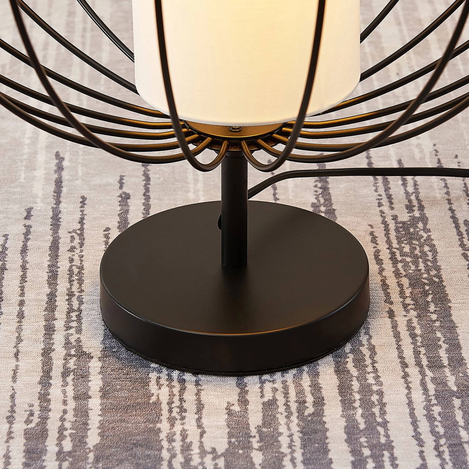 Lindby Koriko Lampe à Poser Abat-jour Cage Rond 8 Lindby Koriko Lampe à Poser Abat-jour Cage Rond – Image 8