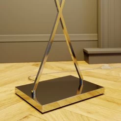 Lucande Evaine Lampadaire Chromé, Abat-jour Blanc -Déco Lumière Soldes 9624551 3