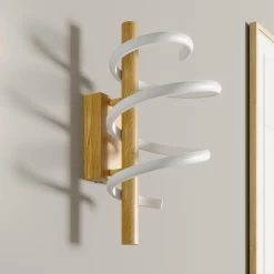 Lucande Milora Applique LED, 40 cm, Chêne -Déco Lumière Soldes 9626391 2