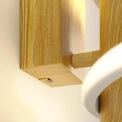 Lucande Milora Applique LED, 40 cm, Chêne -Déco Lumière Soldes 9626391 3