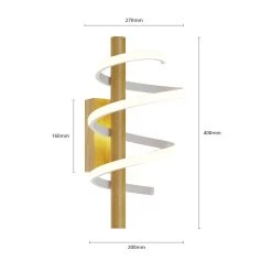 Lucande Milora Applique LED, 40 cm, Chêne -Déco Lumière Soldes 9626391 6