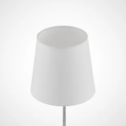 Lindby Leza Lampe à Poser Chromée, Abat-jour Blanc -Déco Lumière Soldes 9626845 3