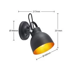 Lindby Adirta Applique En Métal En Noir 15 Lindby Adirta Applique En Métal En Noir -Déco Lumière Soldes 9627183 6