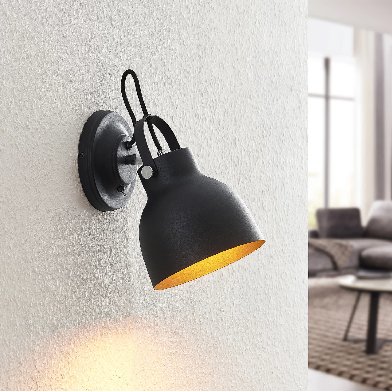 Lindby Adirta Applique En Métal En Noir 1 Lindby Adirta Applique En Métal En Noir