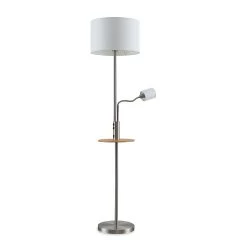 Lindby Aovan Lampadaire à Tablette Et USB, Nickel 12 Lindby Aovan Lampadaire à Tablette Et USB, Nickel -Déco Lumière Soldes 9627405 3