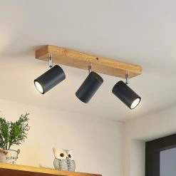 Lindby Maniva Spot Pour Plafond, à 3 Lampes, Noir