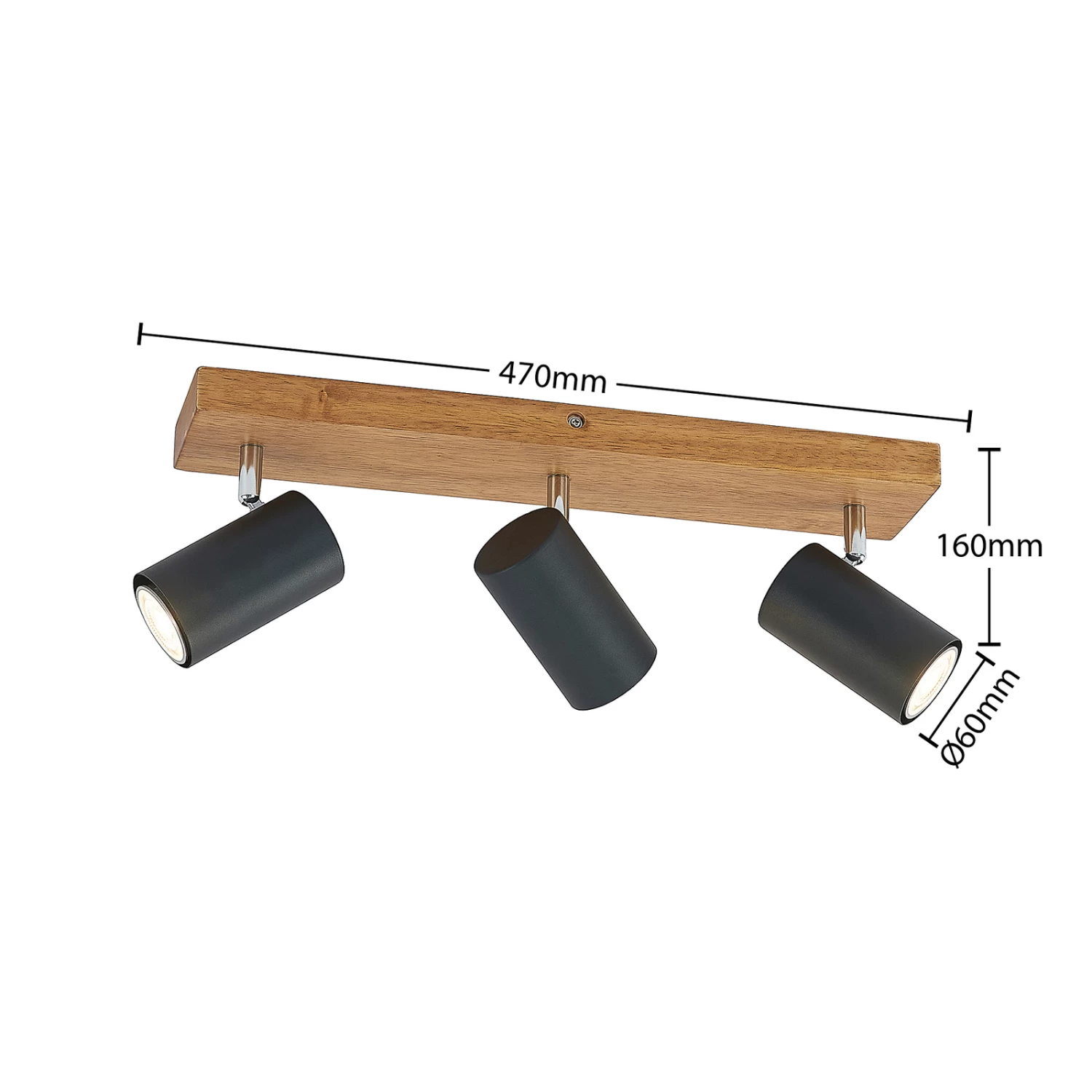 Lindby Maniva Spot Pour Plafond, à 3 Lampes, Noir 5 Lindby Maniva Spot Pour Plafond, à 3 Lampes, Noir – Image 5