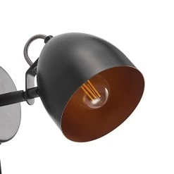Lindby Fintja Applique, Noire/dorée, à 1 Lampe -Déco Lumière Soldes 9627654 6