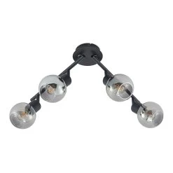 Lindby Eridia Spot Pour Plafond, Noir, 4 lampes -Déco Lumière Soldes 9627854 4