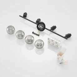 Lindby Eridia Spot Pour Plafond, Noir, 4 lampes -Déco Lumière Soldes 9627854 8