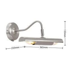 Lindby Hidari Liseuse Avec Interrupteur, Nickel -Déco Lumière Soldes 9628080 5