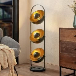 Lindby Muriel Lampadaire, à 3 Lampes, Gris Foncé