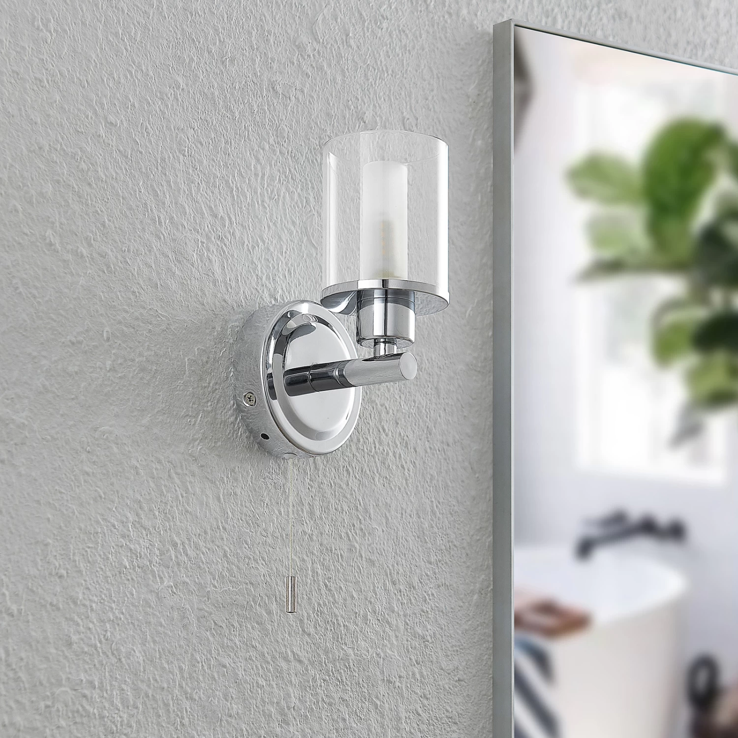 Lindby Vinza Applique à Double Abat-jour, Chromée 2 Lindby Vinza Applique à Double Abat-jour, Chromée – Image 2