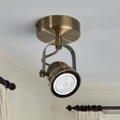 Applique LED Leonor, Couleur Laiton Ancien -Déco Lumière Soldes 9639062 2