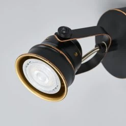 Spot GU10 Leonor Noir Et Doré -Déco Lumière Soldes 9639066 4