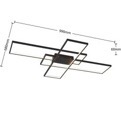 Lindby Tetson Plafonnier LED, Noir -Déco Lumière Soldes 9639348 6