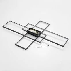 Lindby Tetson Plafonnier LED, Noir -Déco Lumière Soldes 9639348 8