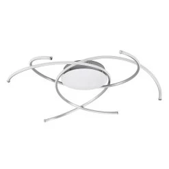 Lindby Yareli Plafonnier LED, Gris Argenté -Déco Lumière Soldes 9639529 2