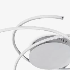 Lindby Yareli Plafonnier LED, Gris Argenté -Déco Lumière Soldes 9639529 6