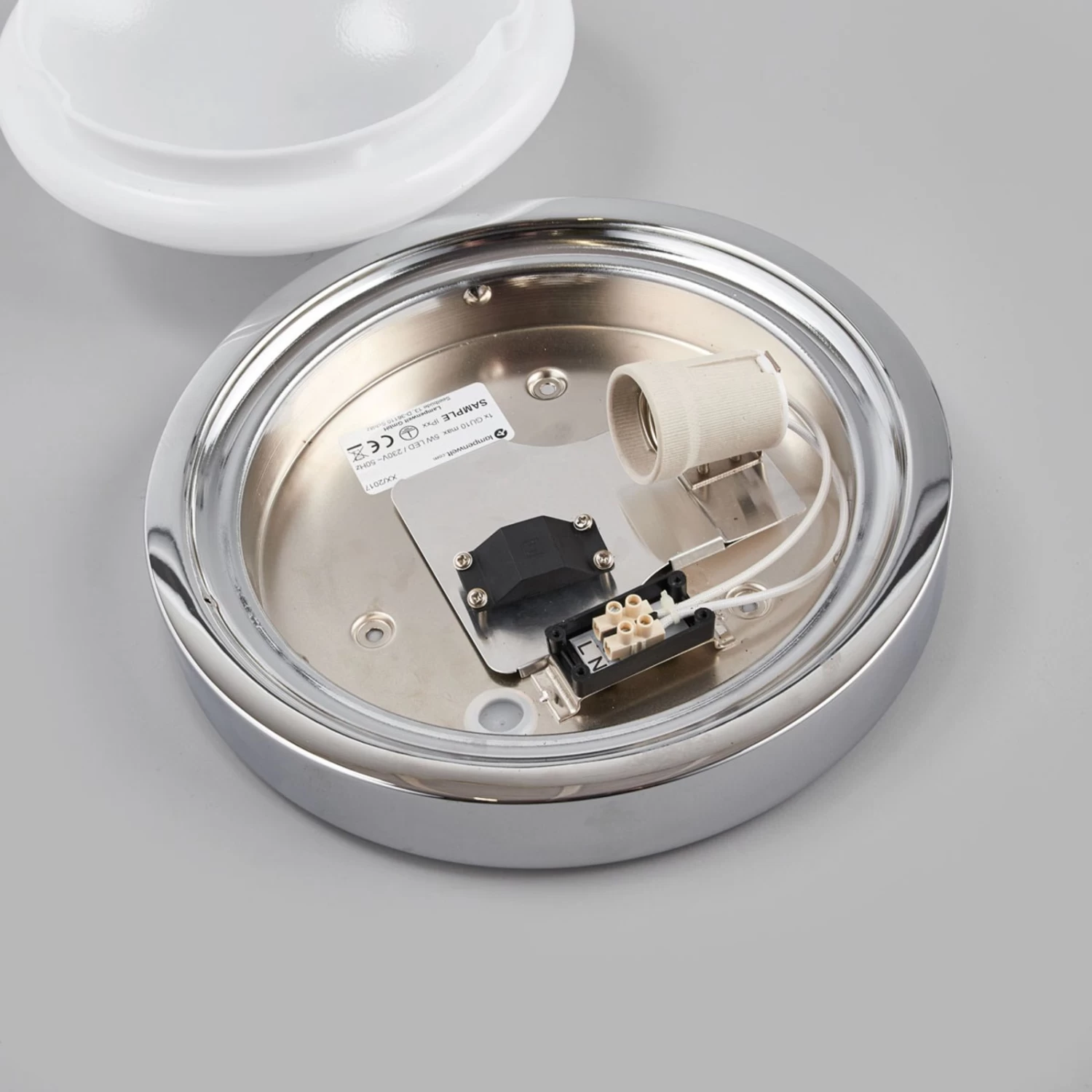 Plafonnier Pour Salle De Bains Chromé Elucio, IP44 8 Plafonnier Pour Salle De Bains Chromé Elucio, IP44 – Image 8