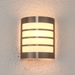 Applique Extérieure à Rayures Inox Noyan -Déco Lumière Soldes 9647079 4