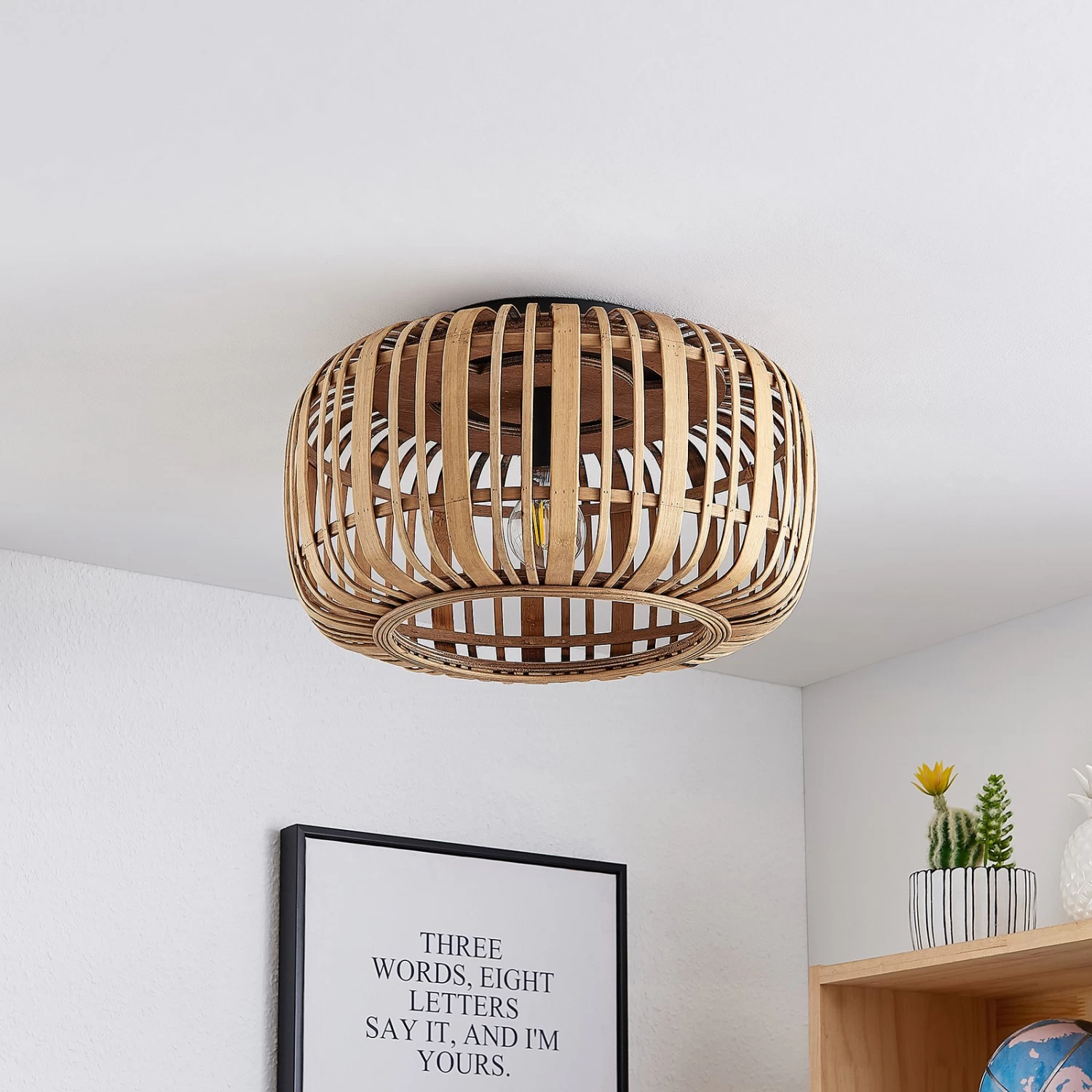 Lindby Canyana Plafonnier En Rotin, Naturel 3 Lindby Canyana Plafonnier En Rotin, Naturel – Image 3