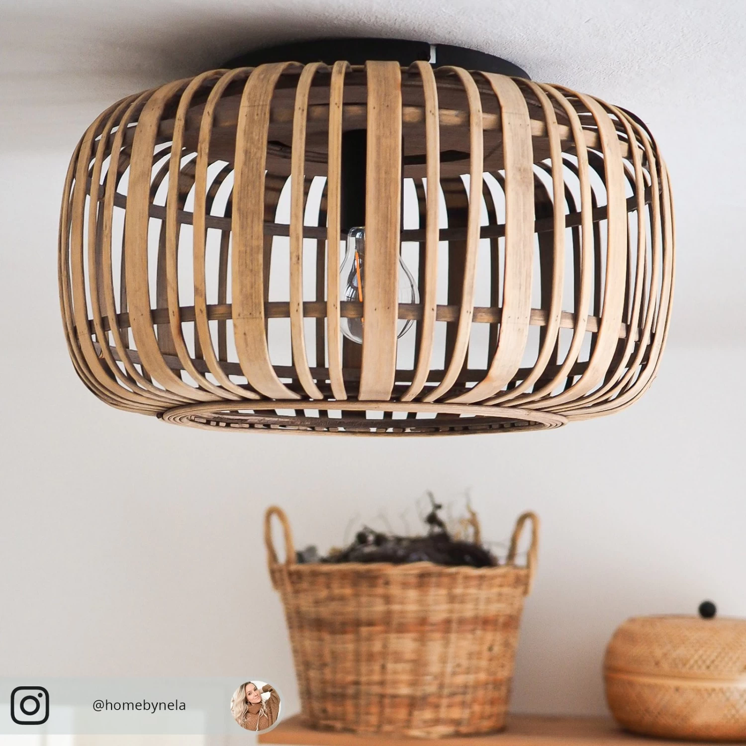 Lindby Canyana Plafonnier En Rotin, Naturel 10 Lindby Canyana Plafonnier En Rotin, Naturel – Image 10