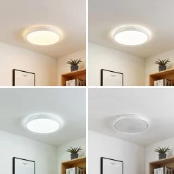 Lindby Sleya Plafonnier LED, CCT, Dimmable 12 Lindby Sleya Plafonnier LED, CCT, Dimmable -Déco Lumière Soldes 9924002 3