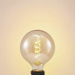 Lucande Ampoule LED E27 G125 4 W 2 700 K Dim Ambre -Déco Lumière Soldes 9927009 2