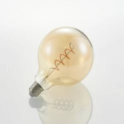 Lucande Ampoule LED E27 G125 4 W 2 700 K Dim Ambre -Déco Lumière Soldes 9927009 5