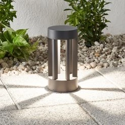 Luminaire Pour Socle LED Jordis En Gris Foncé