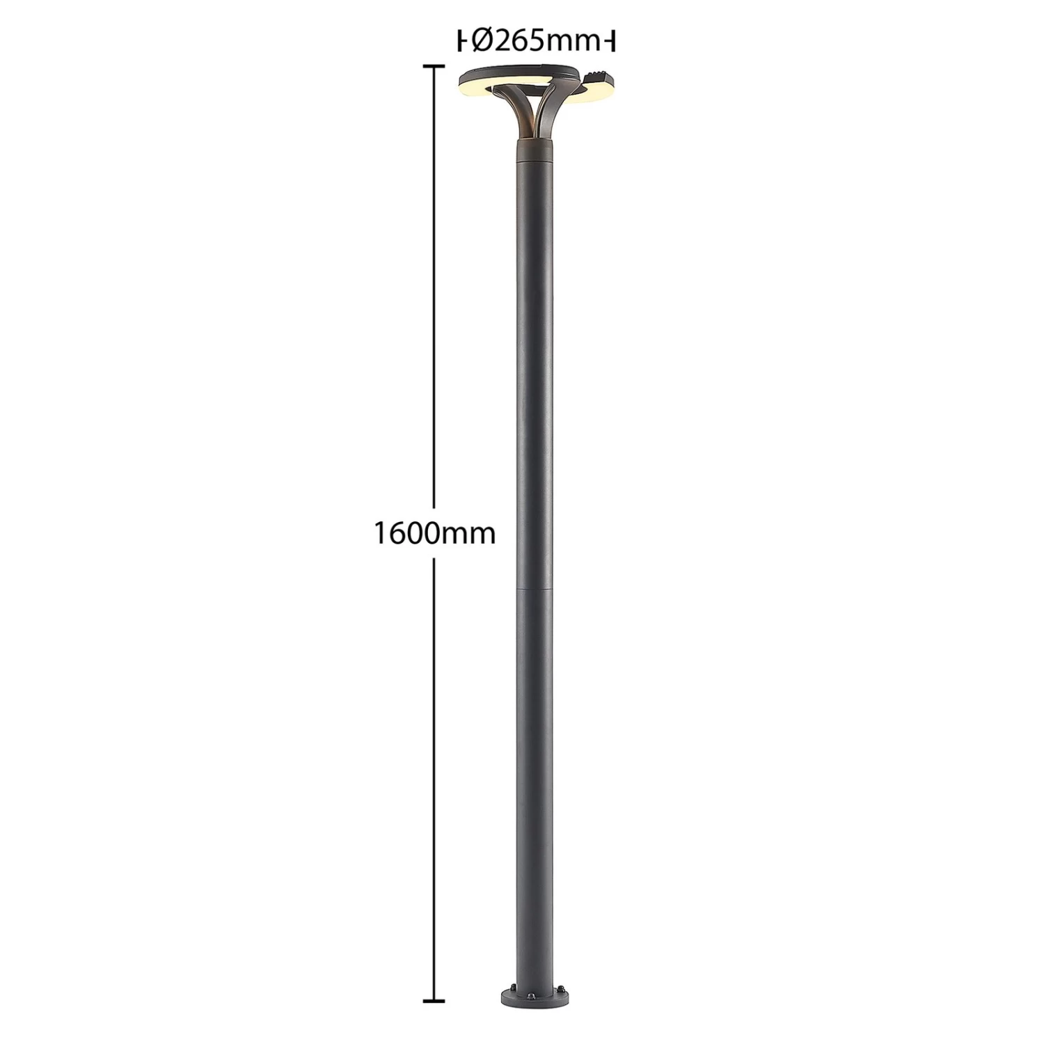 Lindby Keily Lampe Pour Mât LED, Cercle 4 Lindby Keily Lampe Pour Mât LED, Cercle – Image 4