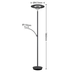 Lucande Journi Lampadaire LED, Anthracite -Déco Lumière Soldes 9940002 3