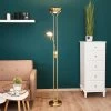 Lindby Josefin Lampadaire LED Liseuse, Laiton