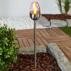 Kit De 3 Lampes Solaires LED Inox Lugin