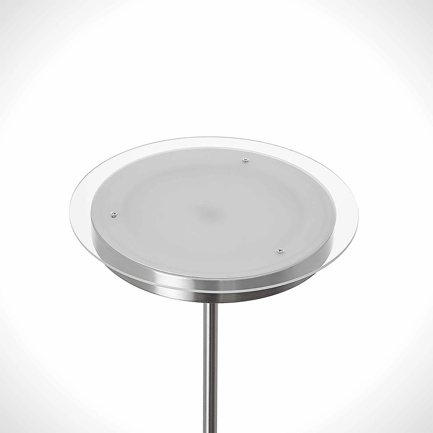 Lindby Sumani Lampadaire LED, Rond, Nickel 5 Lindby Sumani Lampadaire LED, Rond, Nickel – Image 5