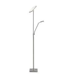 Lindby Sumani Lampadaire LED, Angulaire, Nickel 14 Lindby Sumani Lampadaire LED, Angulaire, Nickel -Déco Lumière Soldes 9945430 5