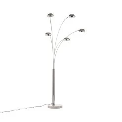 Lindby Sarinio Lampadaire Pied En Marbre, Chromé -Déco Lumière Soldes 9945500 3