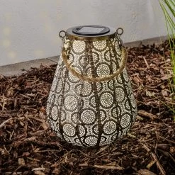 Lindby Tjaden Lampe Solaire Déco LED Laiton Ancien