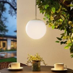 Lindby Dieka Suspension Solaire LED, Sphère, RGBW 11 Lindby Dieka Suspension Solaire LED, Sphère, RGBW -Déco Lumière Soldes 9945547 2