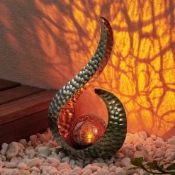 Lindby Yonca Lampe Déco Solaire LED 27,5cm Cuivré