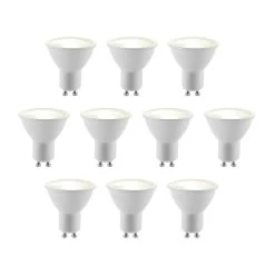 ELC Réflecteur LED GU10 5 W Lot De 10 4 000K 120°