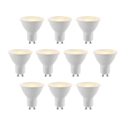 ELC Réflecteur LED GU10 5 W Lot De 10 2 700K 36°