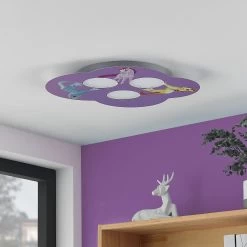 Lindby Thorke Plafonnier Chambre Enfant, Licorne -Déco Lumière Soldes 9950944 2