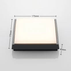 Lucande Amra Plafonnier LED Angulaire 17,5 cm -Déco Lumière Soldes 9969068 3