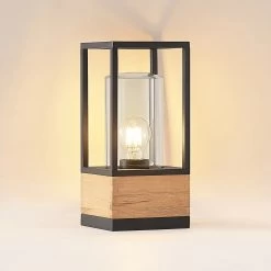 Lucande Enjan Plafonnier D’extérieur En Teck -Déco Lumière Soldes 9969203 4